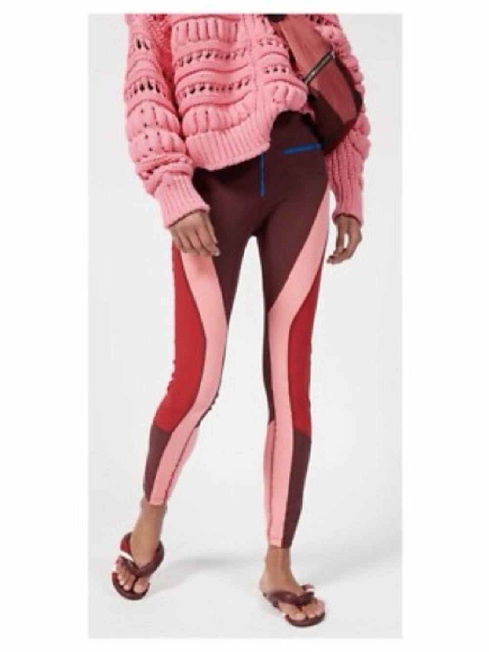Isabel Marant Burgundy and Pink Tildis Leggings